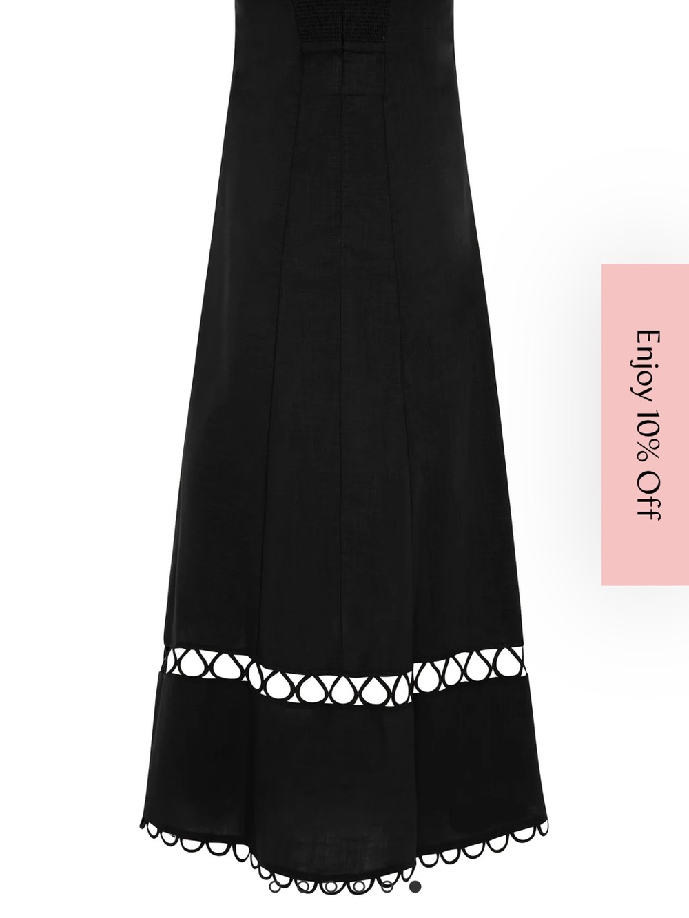 Mister Zimi Black Strapless Eyelet-Trim Maxi Dress - Picture 6 of 7